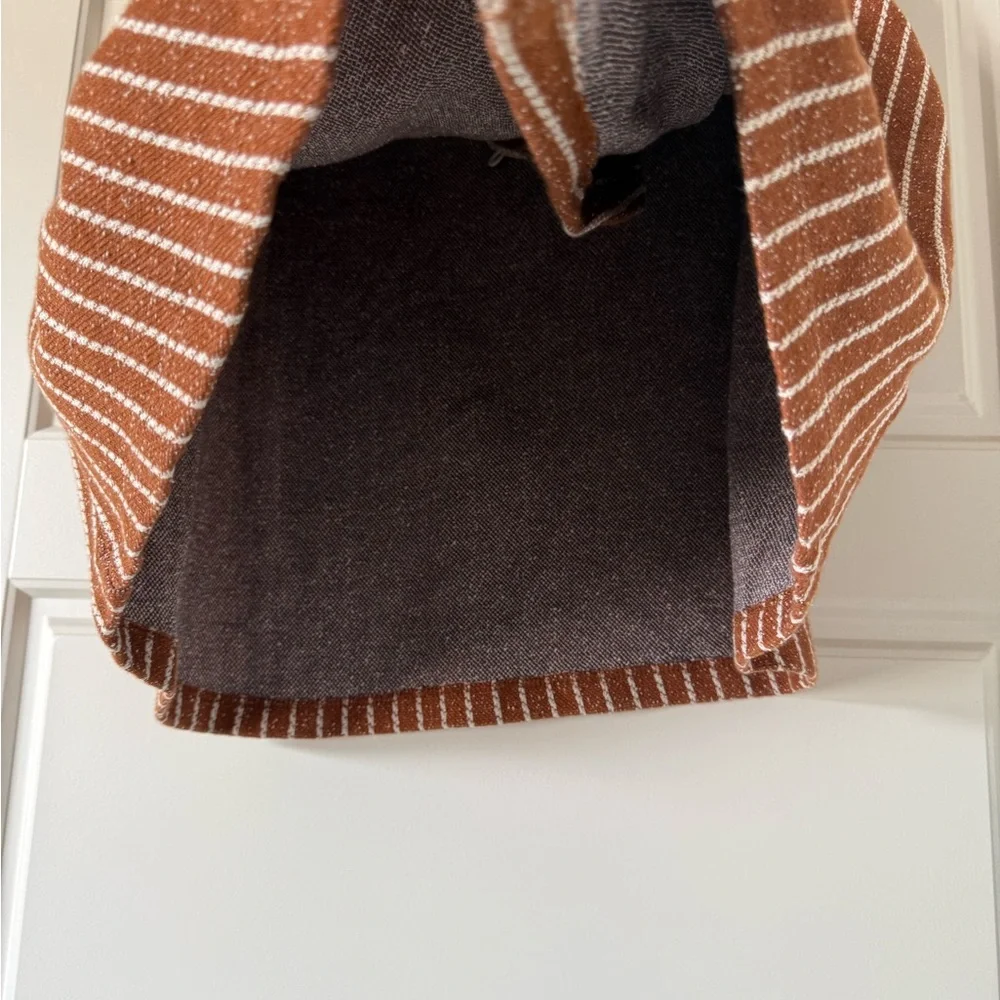 Urban Outfitters Women’s Ellie Rust Striped Button Front Asymmetrical Mini Skirt - Picture 6 of 10